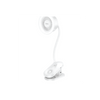 HX610 Clip-On Portable Fan with LED Lamp, 3-Speed