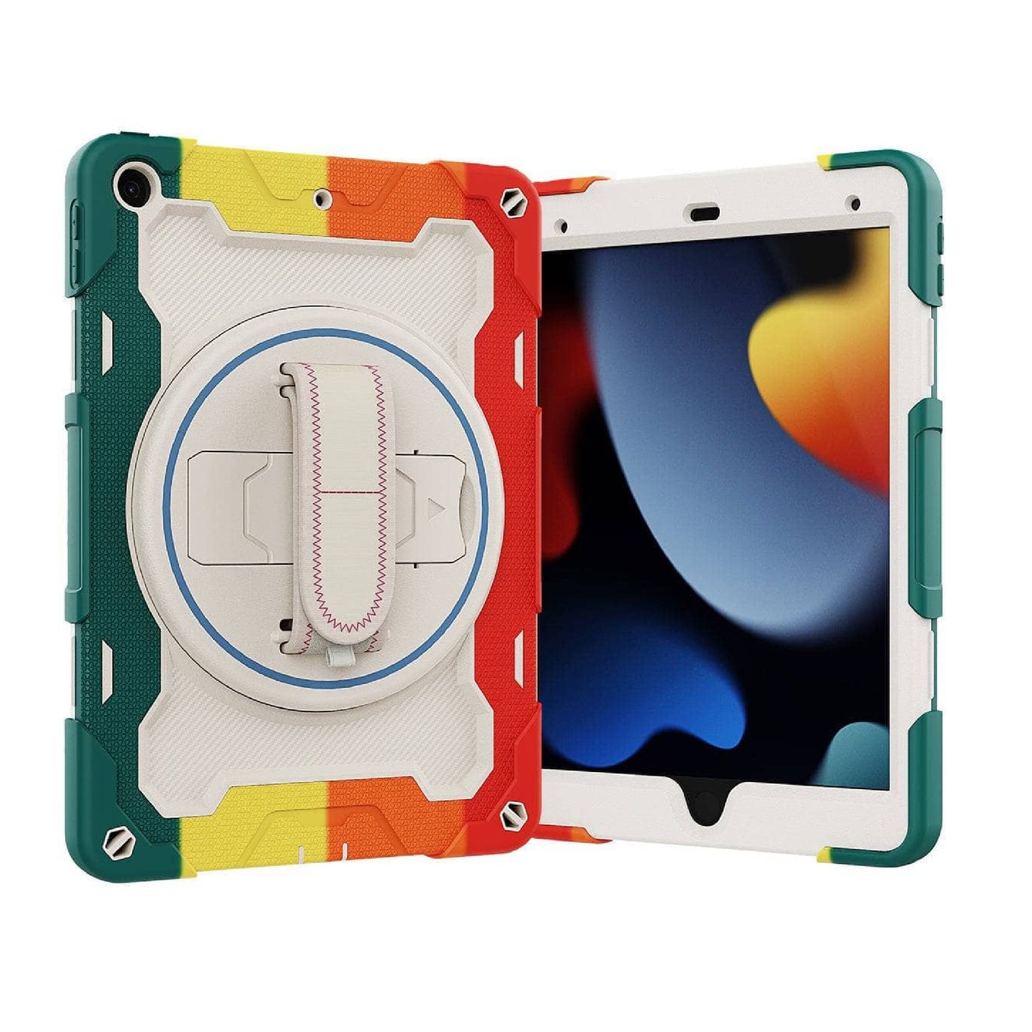 Heavy-Duty Shockproof iPad Case with 360° Rotating Kickstand & Hand Strap For Samsung Galaxy Tab A7 Lite(SN)