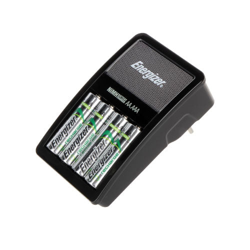 Energizer Rechargeable Battery Charger with 4 AA Batteries Pack of 4 - Alqamarshop