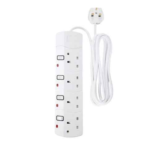 Zenlux Portable Power Socket Extension 4 way Multi Plug Adapter for Home and Office (T23335)