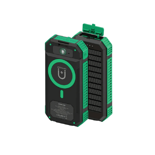 Green Lion Solar Flex 20000mAh Power Bank- 22.5W Fast Charging Wireless Solar Power Bank