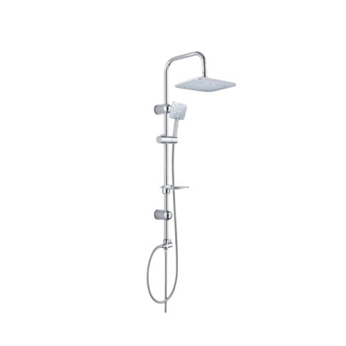 Shower Pipe Set with 5 Spray Patterns Adjustable Handheld Shower Head with Hose and Mount