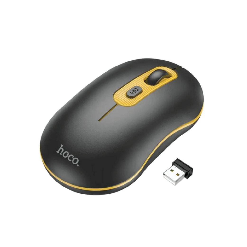 Hoco GM21 Platinum 2.4G Wireless Business Mouse –  Ergonomic Precision Optical Mouse with USB Receiver