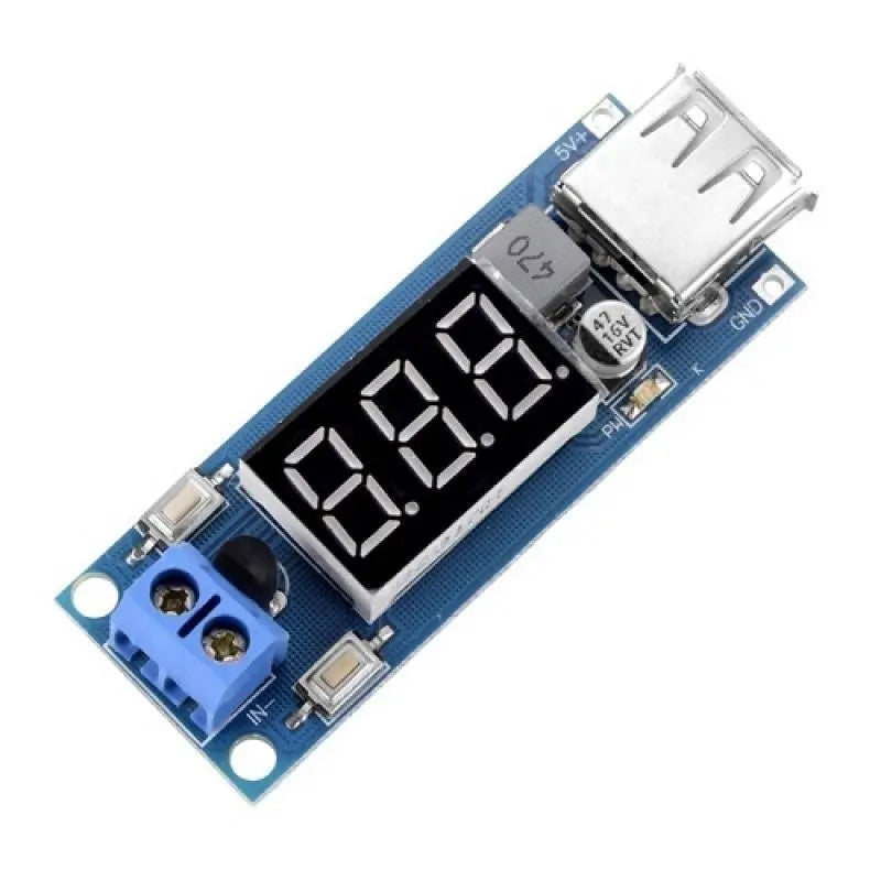 DC 4.5-40V to 5V 2A USB Buck Converter with Voltmeter