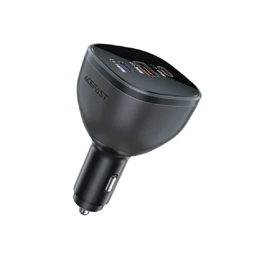 Acefast B14 165W PD3.1 Car Charger – 3-Port  Fast Charging Adapter with 2×USB-C & USB-A