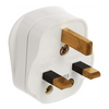3-Pin Power Adapter Plug White – 13A Heavy Duty