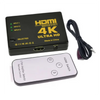 مفتاح HDMI 3 في 1 بدقة 4K فائقة الوضوح – موديل UH-301، محدد مكبر إشارة بـ 3 منافذ مع جهاز تحكم عن بعد