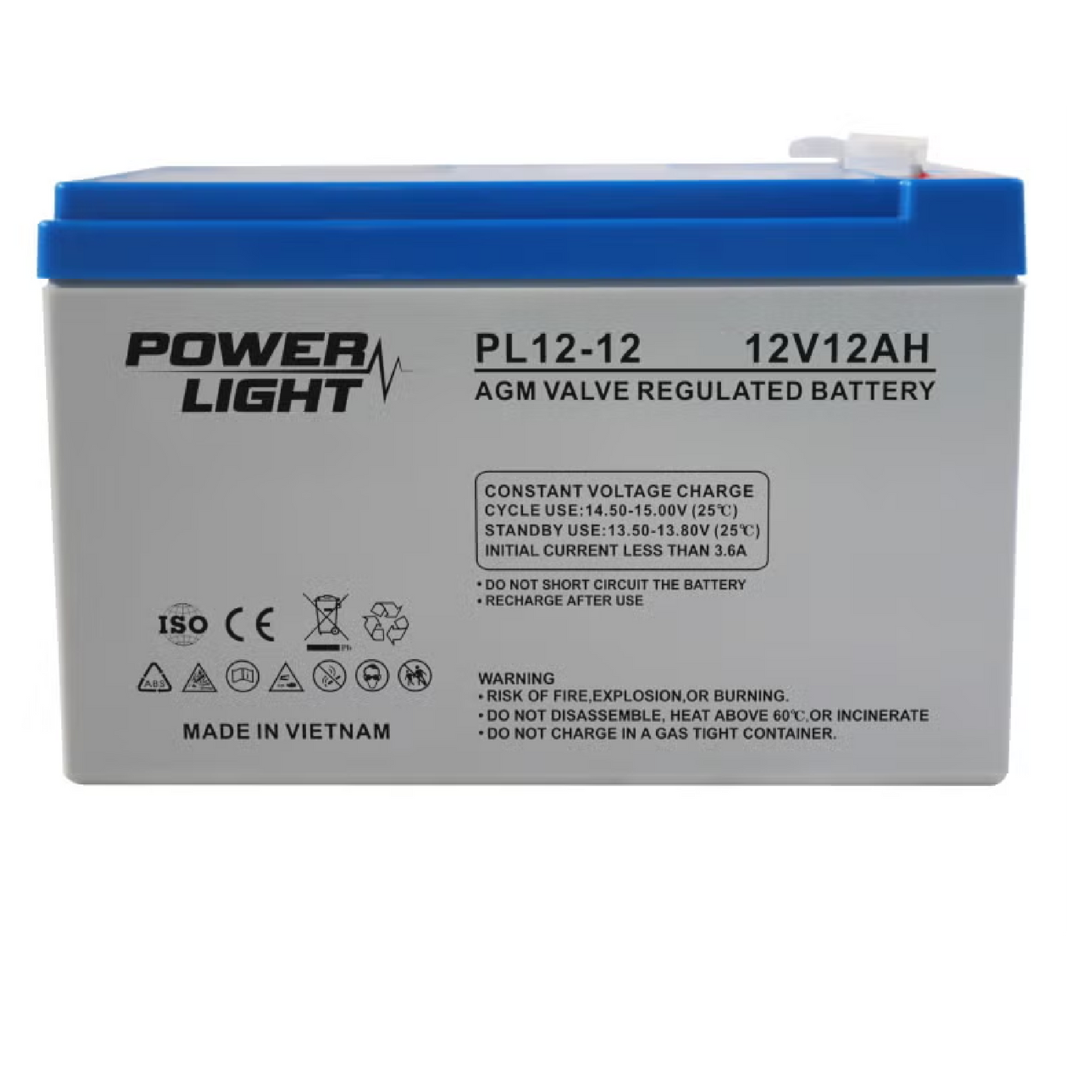 Power light Battery LX7-12 – 12V 7Ah Sealed Lead Acid  Backup Battery