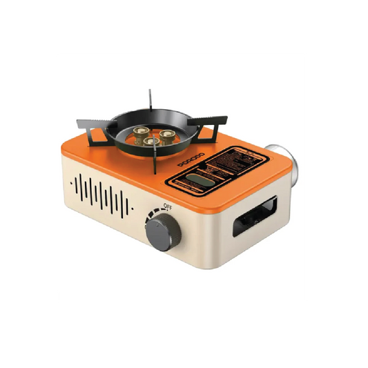 Porodo Lifestyle Portable Outdoor Stove 3200W  – Butane Gas Camping Cooker Orange/Beige