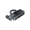 Porodo 120W Triple-Port Car Charger –Fast  Charging Lighter Socket Adapter (Dark Gray)