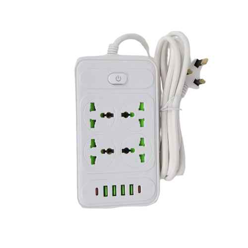 Cable Power Extension Z68 4 Power Sockets with 6 USB Ports 4.8A Auto Safety Power Strip (T27759)