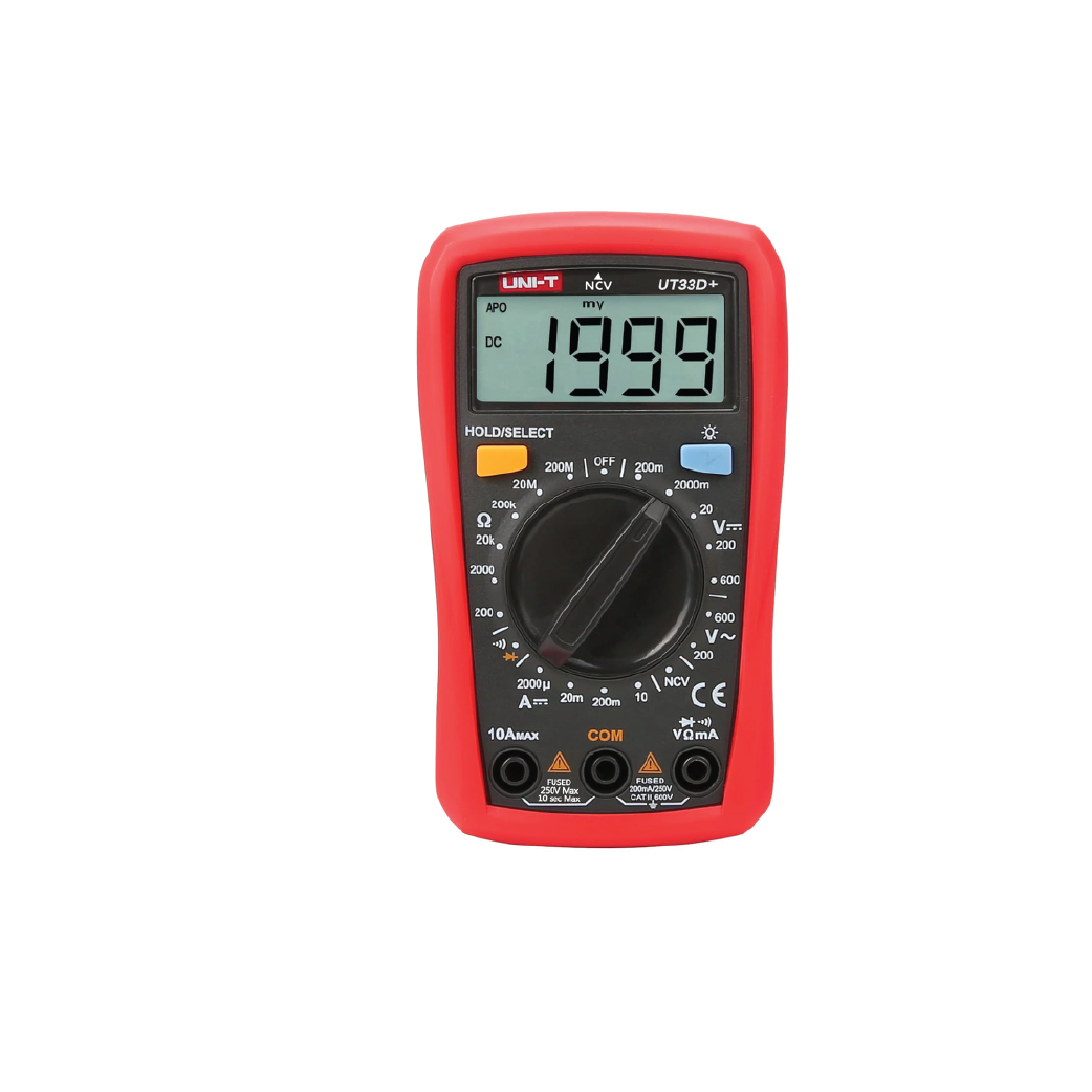 UNI-T UT33C+ Digital Multimeter – Compact LCD  Electrical Tester with Temperature Measurement