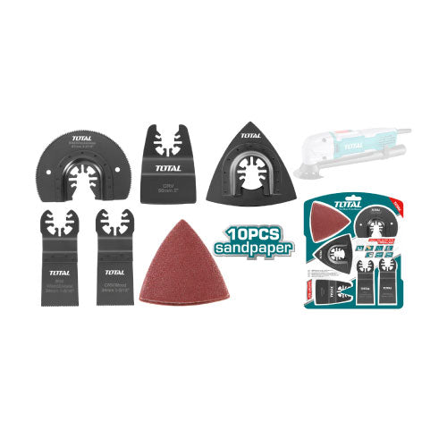 Total TAKTMT1502 – 15-Piece Multi-Tool Blade Set for Wood, Metal and Plastic Cutting