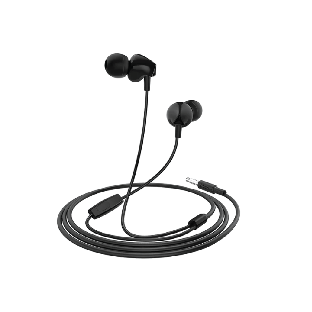 Hoco M60 Universal Wired Earphones with Microphone –  3.5mm Stereo Headset for Calls & Musi