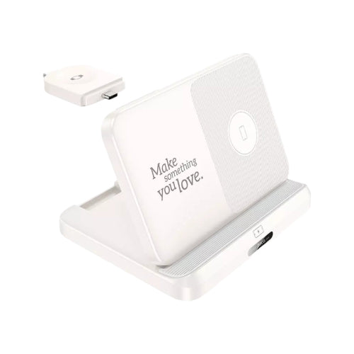 Hoco CQ7 Wireless Charging Desktop Stand 15W Output for Phone, Headset and Smartwatch (SN) - Alqamarshop