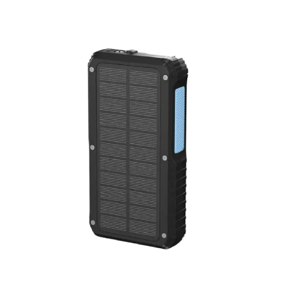 Powerology 20000mAh Solar Wireless Power Bank-  22.5W Fast Charging with Built-in Type-C Cable