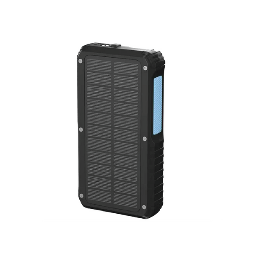 Powerology 20000mAh Solar Wireless Power Bank-  22.5W Fast Charging with Built-in Type-C Cable
