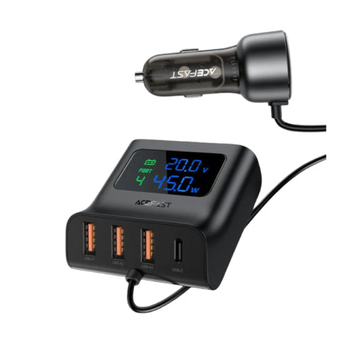 Acefast B11 Fast Charge Car HUB Charger138W 1×USB-C + 3×USB-A (SN)