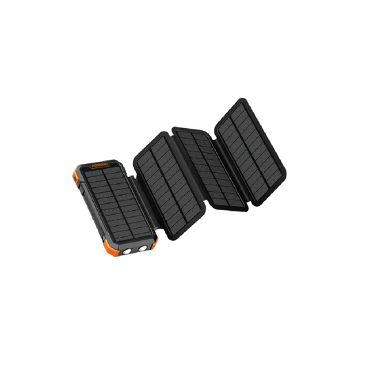 Porodo 20000mAh Solar Power Bank – 4-Panel  Fast Charging Portable Charger (Black)