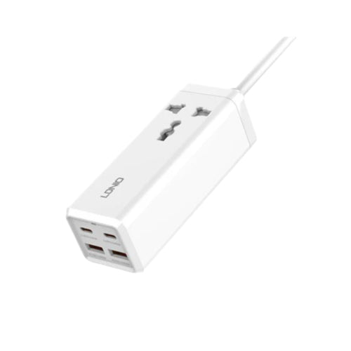 LDNIO SC1418 Universal Power Adapter 65W Fast Charging with AC and USB Ports (SN) - Alqamarshop