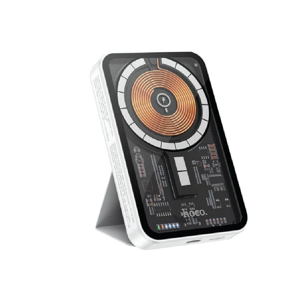 Hoco Q10 5000mAh Magnetic Wireless Power  Bank-15W Qi Charging with PD/QC Fast Charge