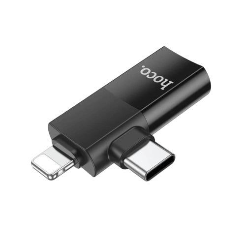 Hoco UA17 Two-in-One Adapter – Lightning Male and Type-C Male to USB Female USB 3.0 - Alqamarshop