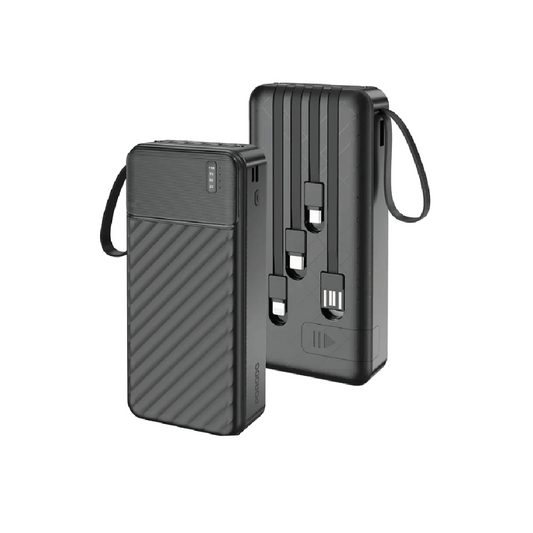 Porodo Piano 20000mAh Power Bank with Built-in  Cables – Fast Charging Portable Charger
