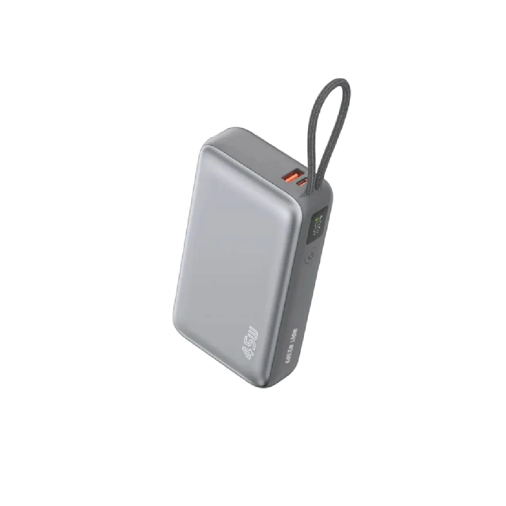 Green Lion DAKAR 20000mAh Power Bank –  PD 45W Fast Charging Portable Charger (Black)