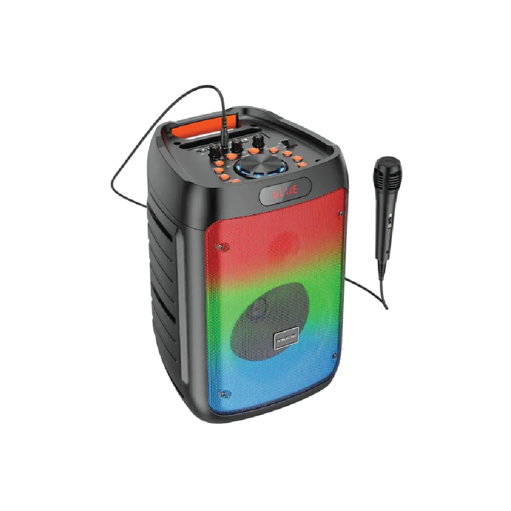 Borofone BP10 Fireworks Portable Bluetooth  Speaker with Microphone-Wireless RGB Party Speaker