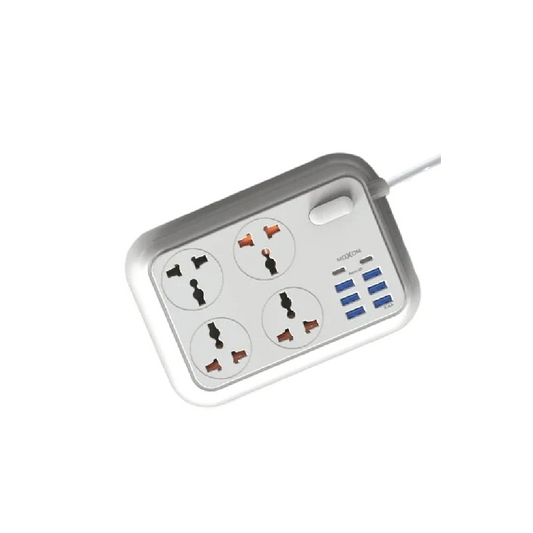 Moxom MX-ST06 2500W Power Extension Strip-4 AC  Outlets, 6 USB Ports & 2 Type-C Fast Charging Ports