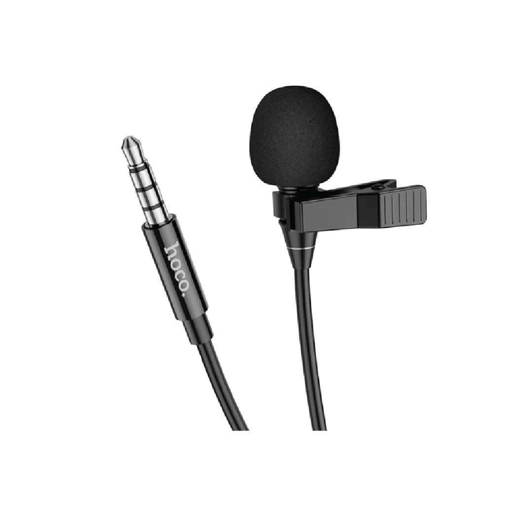 HOCO L14 3.5mm Lavalier Microphone-Omnidirectional  Clip-On Mic with 2m Cable for Recording & Streaming