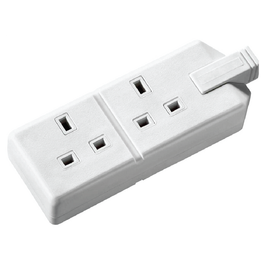 Masterplug Permaplug Heavy Duty 2-Gang Socket 13A Rewireable UK Type G