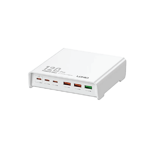 LDNIO Q605 120W Desktop Charging Station-6-Port PD &  QC Fast Charging Hub for Laptops, Tablets & Smartphones