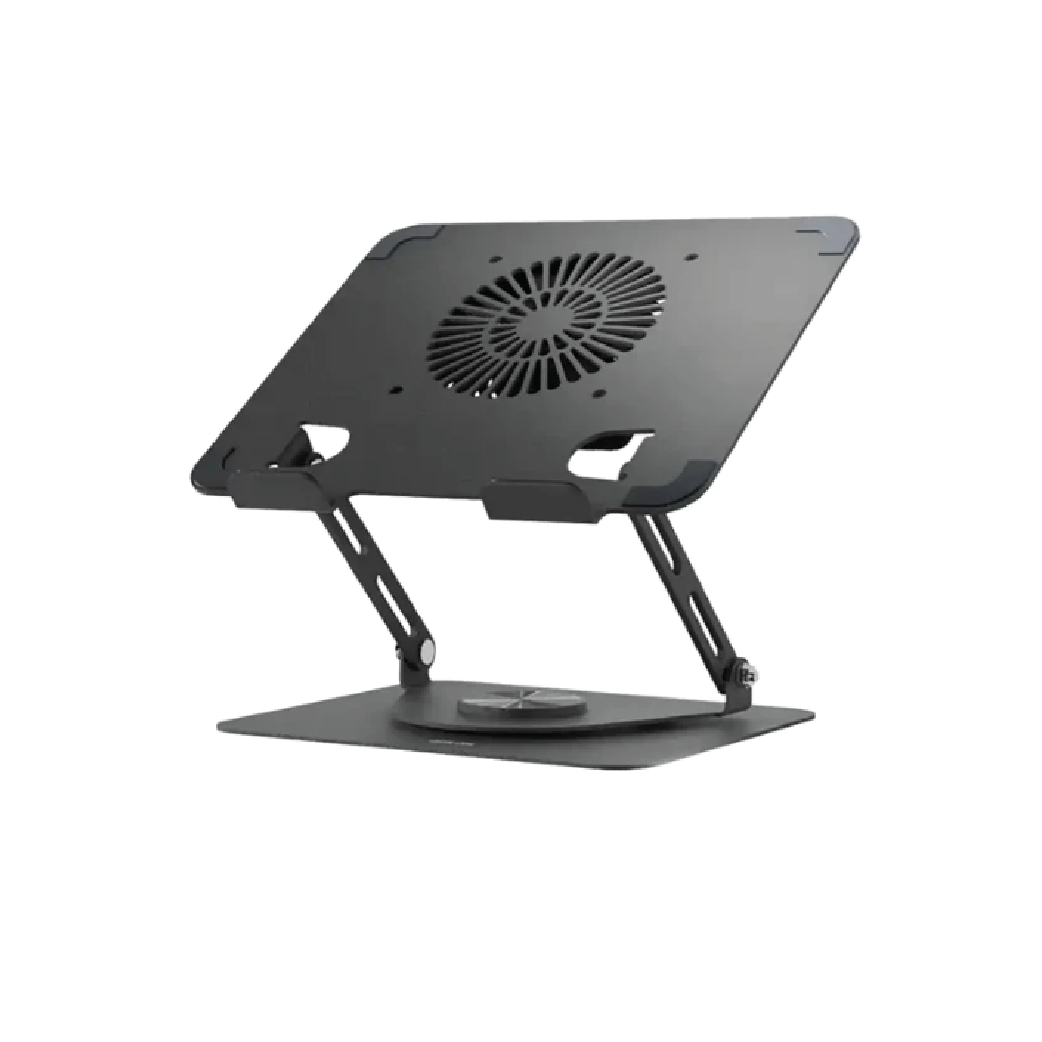 Green Lion Adjustable Laptop Stand with Cooling Fan-360°  Rotating Foldable Laptop Holder for 13-17 Inch Laptops