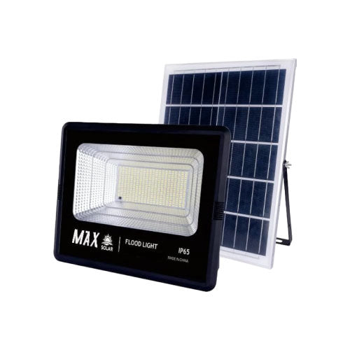 Max M-FLT-10 Solar LED Flood Ligh 1500W Brightness with Solar Panel and IP65 Waterproof (T27433)