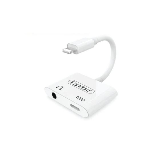 Earldom ET-OT46 2-in-1 Lightning Audio & Charging  Adapter-Lightning to 3.5mm Headphone Converter