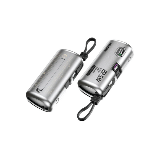WEKOME WP-19 5000mAh Emergency Power Bank-Ultra- Compact 22.5W Fast Charging with Built-In Lightning Cable