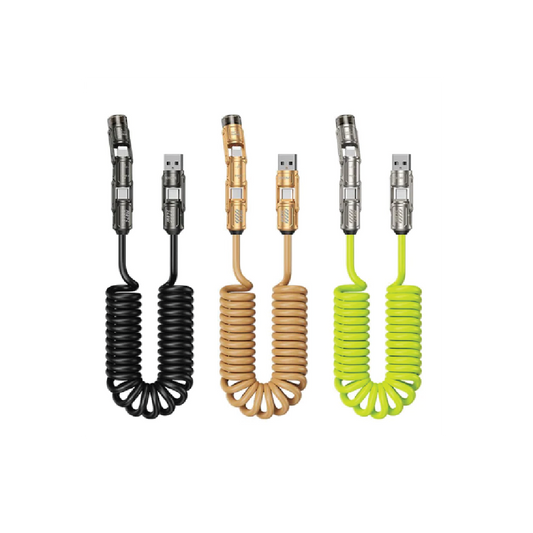 WEKOME WDC-80 Dofon No.1 240W Coiled Car Charging  Cable – PD Fast Charge & High-Speed Data Sync