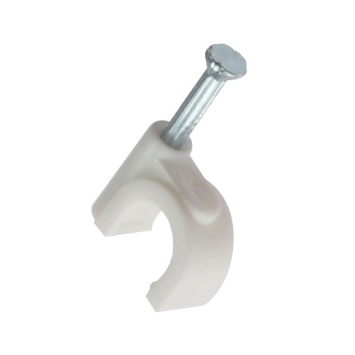 KSS Cable Clip 6mm Pack of 100 with Steel Nail (T15107)