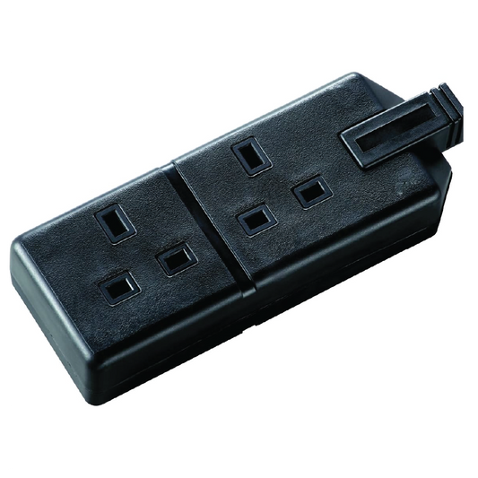 Masterplug Permaplug ELS 132B-01 Heavy Duty 2-Gang Trailing Socket