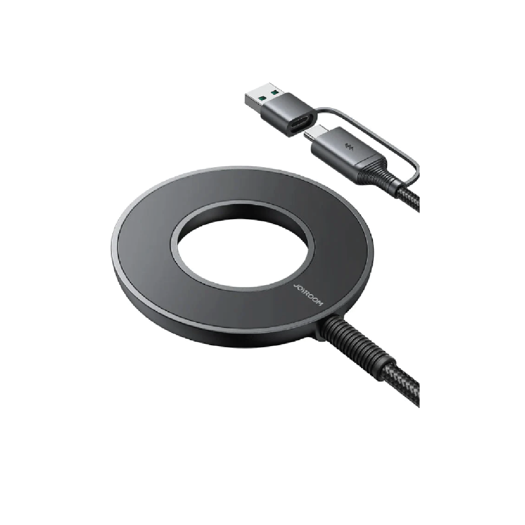 JOYROOM JR-WQM03 Magnetic Wireless Fast  Charger-15W Charging Pad with Braided Cable