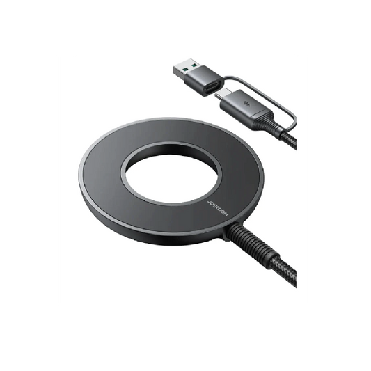 JOYROOM JR-WQM03 Magnetic Wireless Fast  Charger-15W Charging Pad with Braided Cable
