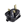 13A 3-Pin Plug Adaptor Black Heavy-Duty and Safe(T27311) - Alqamarshop
