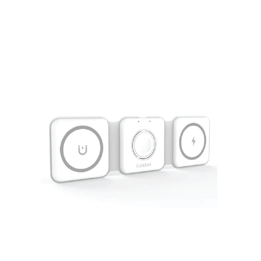 Earldom WC20 4-in-1 Magnetic Wireless Charging Station- 15W Fast Charging Dock for Phone, Smartwatch & Earbuds