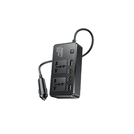 Car Inverter VC07 12V to 220V Power Converter-65W Fast  Charging with QC3.0, PD USB-C & Multi Connector