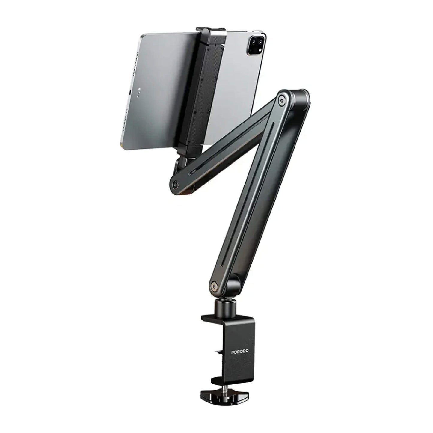 Porodo Multi-Joint Aluminum Desk Mount RGB  Phone & Tablet Holder(S.N)