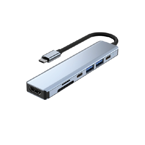 7-in-1 USB-C Multifunction Adapter Hub with 4K HDTV, SD/TF & 100W PD