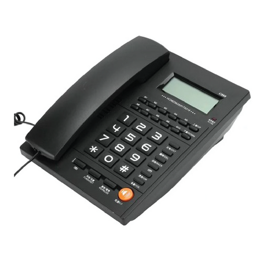 Pashaphone KX-T2019CID Caller ID Corded Phone -16 Digit  Jumbo LCD, FSK/DTMF Auto-Detect Landline Telephone