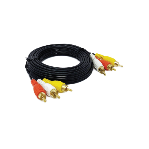 3 RCA to 3 RCA AV Cable-1.5M Male-to-Male Audio  Video Composite Cable with Gold-Plated Connectors