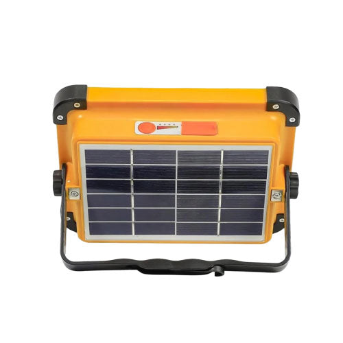 Rechargeable LED Work Lamp with Solar Panel Portable and Energy-Efficient Outdoor Lighting (26201)